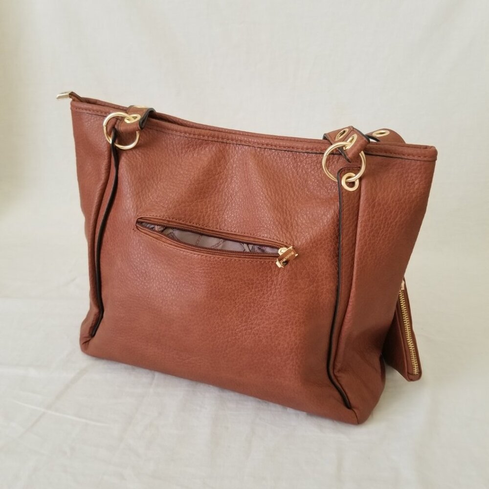 NWT! Montana West Faux Leather Tote Hobo Shoulder Bag w/Bonus Coin/Access Pouch - Picture 8 of 13